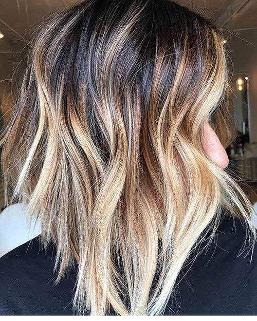 Blonde And Brown Highlights On Short Hair
