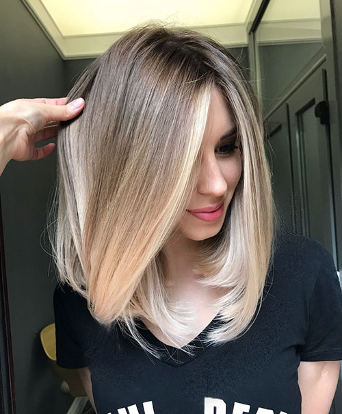 Ombre Short Hair Brown To Blonde