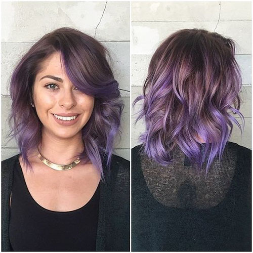 Purple Brown Hair
