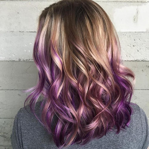 Purple And Blonde Hair Color