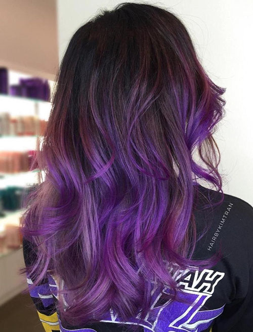 Purple Hair On Brown Hair