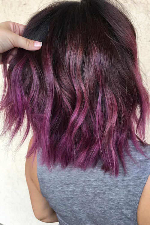 Purple And Brown Hair Ideas For Women