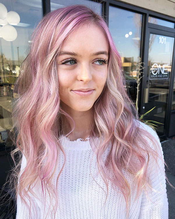 Hairstyles For Pink Hair