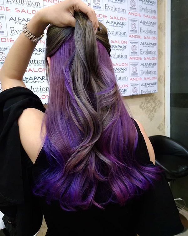 Haircuts For Purple Hair Color